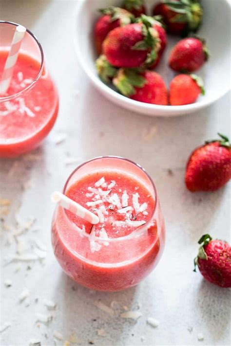 Strawberry Banana Coconut Smoothie Vegan Paleo Whole30 My Food Story