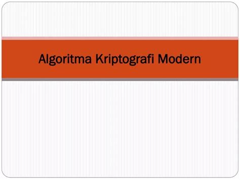 PPT - Algoritma Kriptografi Modern PowerPoint Presentation, free ...