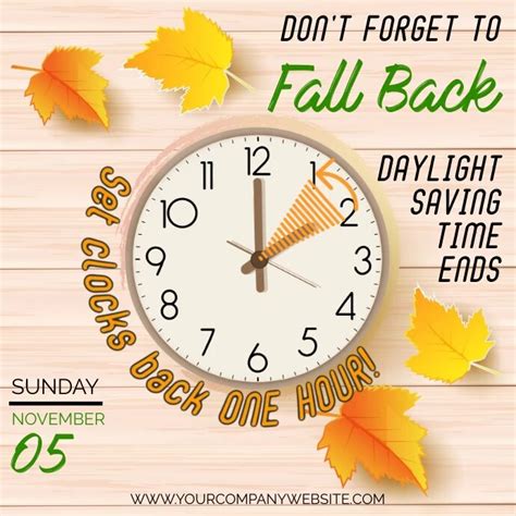 Copy Of Daylight Savings Fall Back 2023 Postermywall