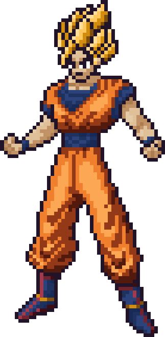 Fanart Oc Super Saiyan Goku Pixel Art Clipart Full Size Clipart 3125146 Pinclipart