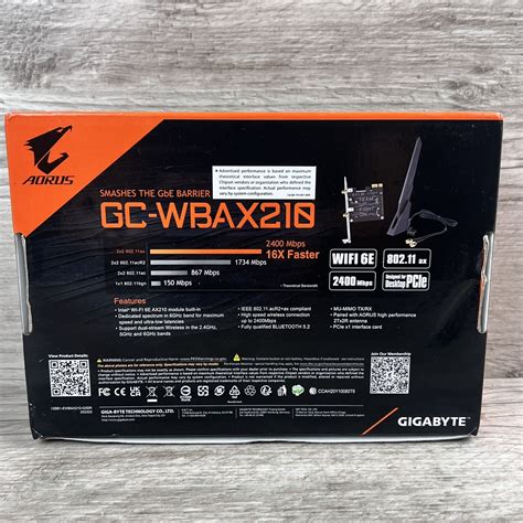 Gigabyte Wifi E Gc Wbax X Ax Tri Band Wifi Bluetooth