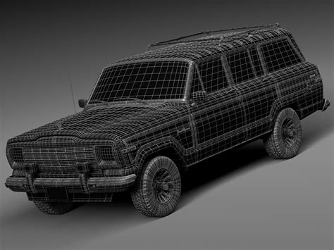 Jeep Wagoneer Woody 1980 3d Model 129 C4d Obj Max Lwo Fbx 3ds