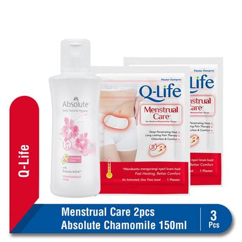 Jual QLife Bundling Menstrual Care 2pcs Absolute Daily Feminine