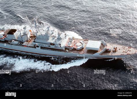 An Aerial Starboard View Of The Soviet Krivak Ii Class Guided Missile