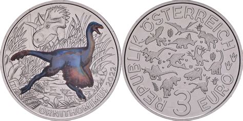 3 Euro Ornithomimus velox 2022 Stgl Österreich