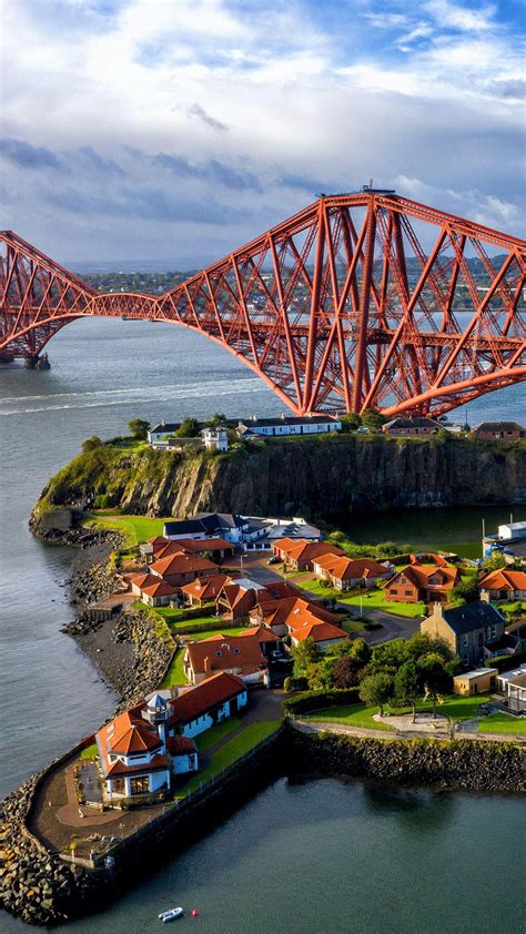 The Forth Bridge Across The Firth Of Forth North Queensferry Scotland