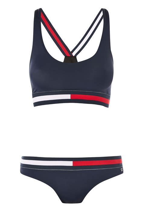 Cross Strap Bikini Top And Bottoms Set By Tommy Hilfiger Shopperboard