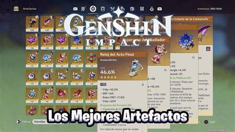 Los Mejores Artefactos Genshin Impact YouTube