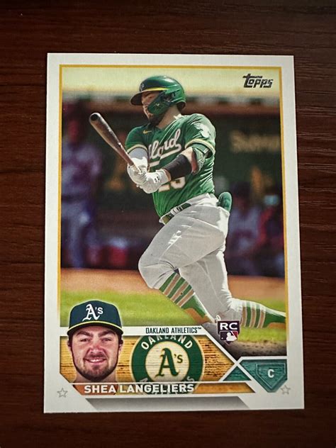 2023 Topps Shea Langeliers 127 Rookie Card RC Oakland Athletics Base