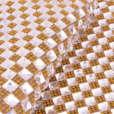 X Cm Glass Crystal Material Hot Fix Glass Rhinestone Sheet For Bag Shoes Dress Decoration