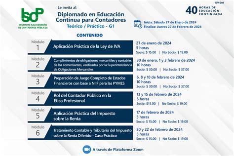 Diplomado de Educación Continua para Contadores G1-2024 - ISCP