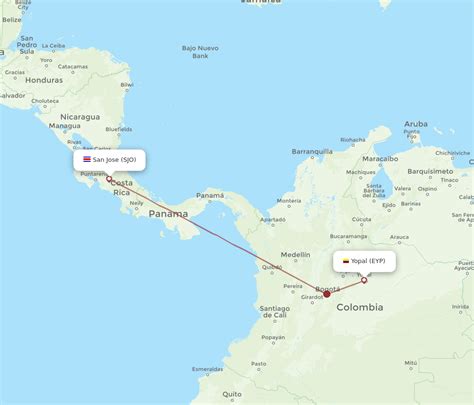 Flights From San Jose To El Yopal Sjo To Eyp Flight Routes