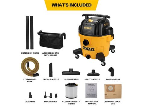 Dewalt Wet Dry Vacuum 9 Gallon Heavy Duty Shop Vacuum 5 Peak Hp 4 In