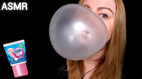 Asmr Bubble Gum Chewing Blowing Bubbles No Talking Youtube