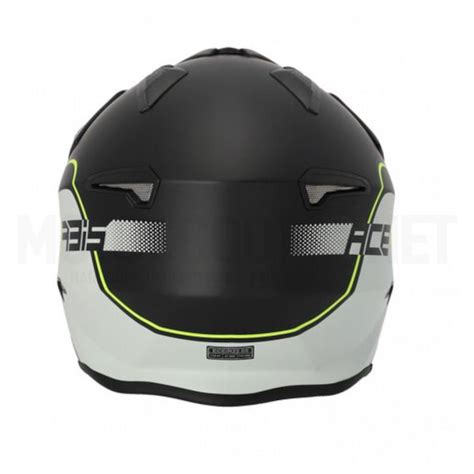 Capacete De Trial Acerbis Jet Aria Preto Fluor Amarelo