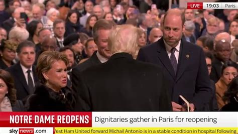 Prince William Shakes Hands With Donald Trump At Notre Dame Reopening