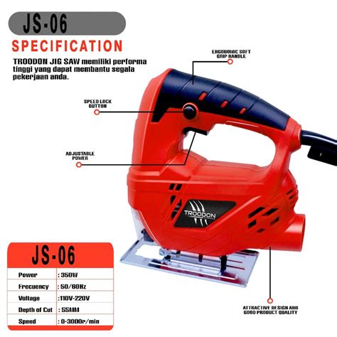 Jual Troodon Mesin Gergaji Jigsaw Kekuatan Tinggi Mesin Potong Kayu