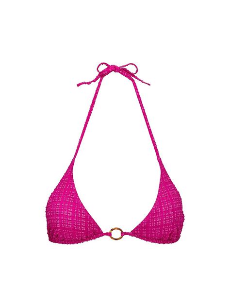 Vilebrequin Seersucker String Bikini Top Pourpre Editorialist