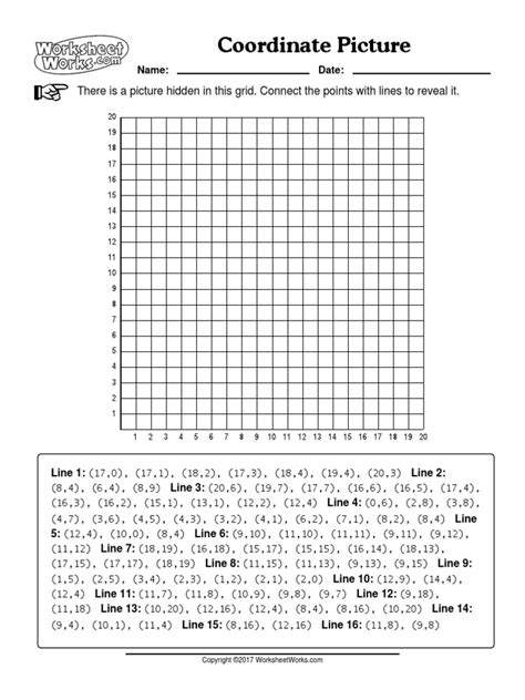 WorksheetWorks Coordinate Picture 1 | PDF