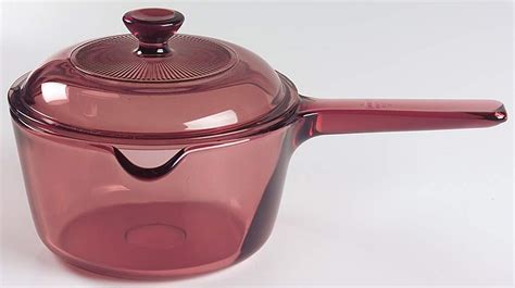 Visions Cranberry Quart Saucepan Lid By Corning Replacements Ltd