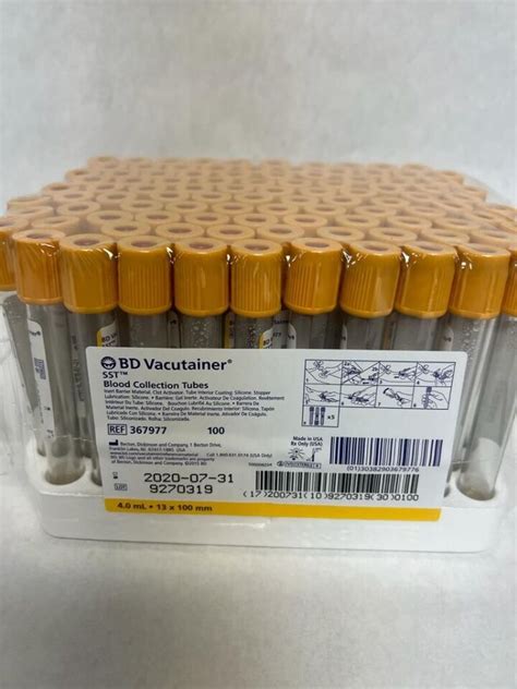 New Bd Vacutainer Sst Blood Collection Tubes Ml Disposables