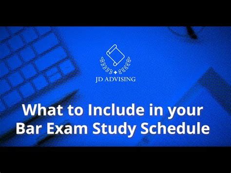 What To Include In Your Bar Exam Study Schedule YouTube