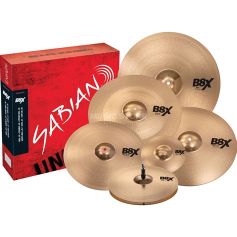 Sabian B8X CymbalSet Complete 14 H 10 SP 16 18 CR 18 C 20 R MUSIC