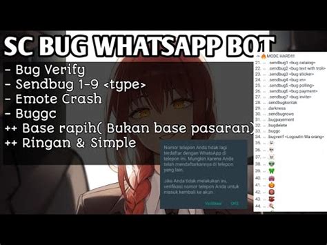 Sc Whatsapp Terbaru Versi Full Bug Simple Youtube