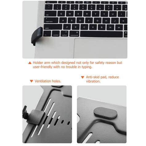 Brateck NBH-2 Steel VESA Laptop Holder Kit | UNBOX.MY