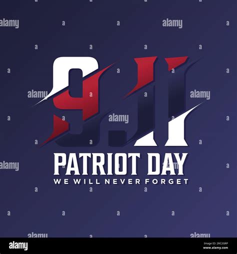 Patriot Day 9 11 Usa Template Background Vector Illustration Stock