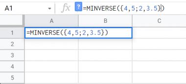 How To Use MINVERSE Function In Google Sheets Sheetaki