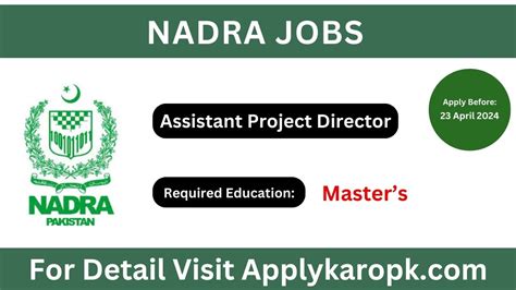 NADRA JOBS 2024 Applykaropk