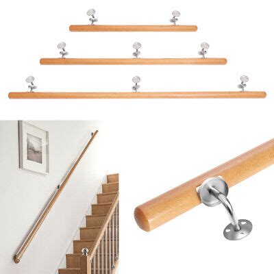 Wall Mounted Handrail Kit Cm Cm Length Beech Wood Stair Rail