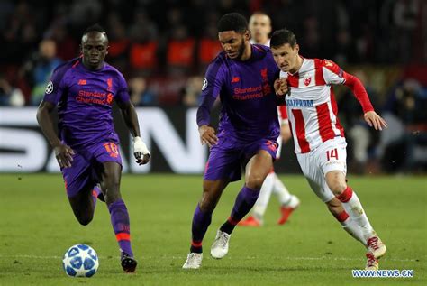 UEFA Champions League Group C Match Crvena Zvezda Beats Liverpool 2 0