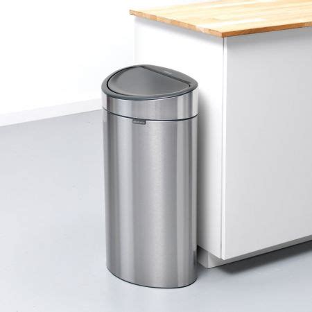 Touch Bin New 40 Liter Matt Steel Brabantia