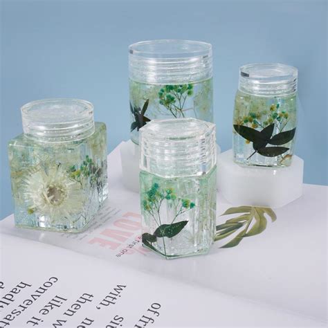 Buy Diy Silicone Storage Bottle Jar Mold Crystal Resin Epoxy Casting Mould Craft At Affordable