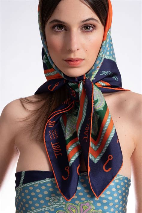 Silk Scarf Tying Head Scarf Tying Printed Silk Silk Printing Silk