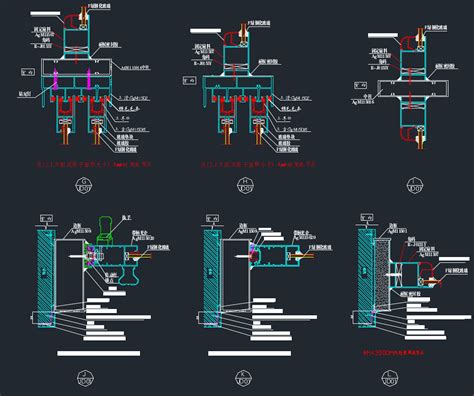 多种系列铝合金门窗大样图节点详图设计图纸 Cad图库 卡兔建筑