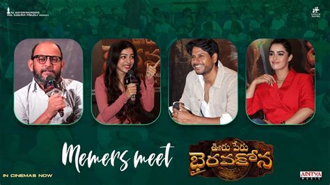 Ooru Peru Bhairavakona Movie Team Memers Meet Sundeep Kishan VI