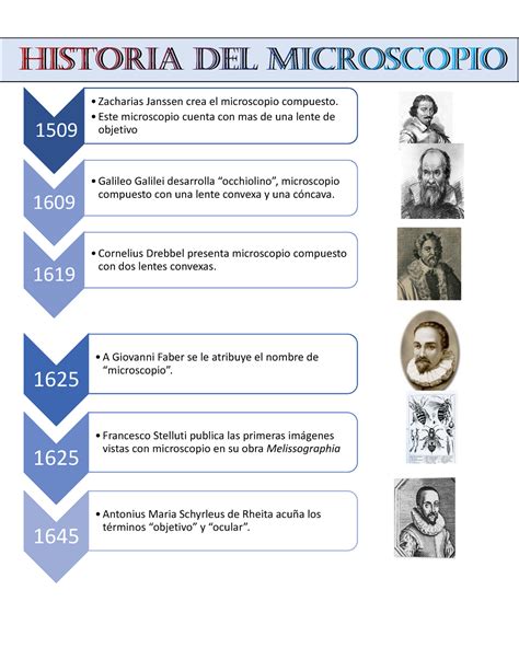 Linea De Tiempo Microscopio Esquemas Y Mapas Conceptuales De Biología