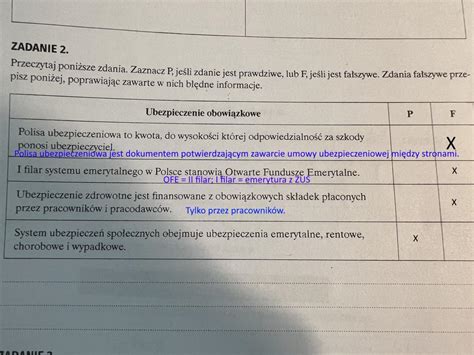 Zadanie Przeczytaj Poni Sze Zdania Zaznacz P Je Li Zdanie Jest