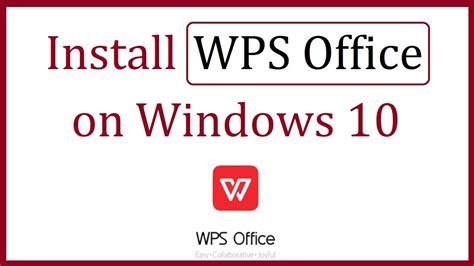 How To Install Wps Office On Windows 10 Youtube