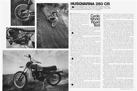 Husqvarna Cr Cycle World January