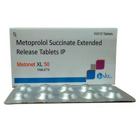 Metoprolol Succinate Extended Release Tablets IP, Packaging Type: Box ...