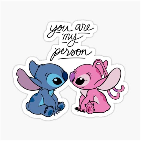 Stitch And Angel Sticker For Sale By Victoriacai Redbubble