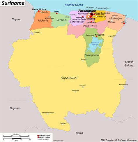 Suriname Map | Detailed Maps of Republic of Suriname (Surinam)