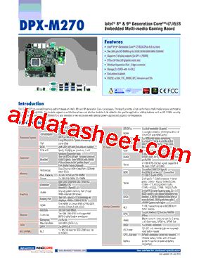 DPX-M270 Datasheet(PDF) - Advantech Co., Ltd.