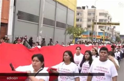 Comerciantes De Gamarra Marchan Contra Incremento De La Delincuencia