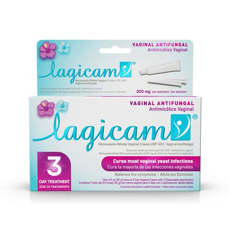 6 Pack Lagicam 3 Day Vaginal Antifungal Miconazole Quick Yeast