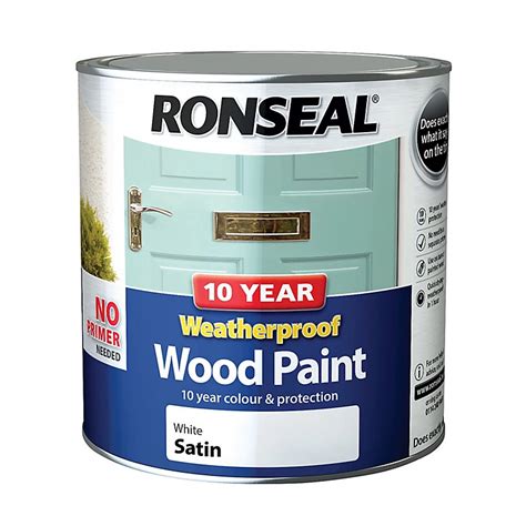 Ronseal White Satin Wood paint, 2.5L | DIY at B&Q